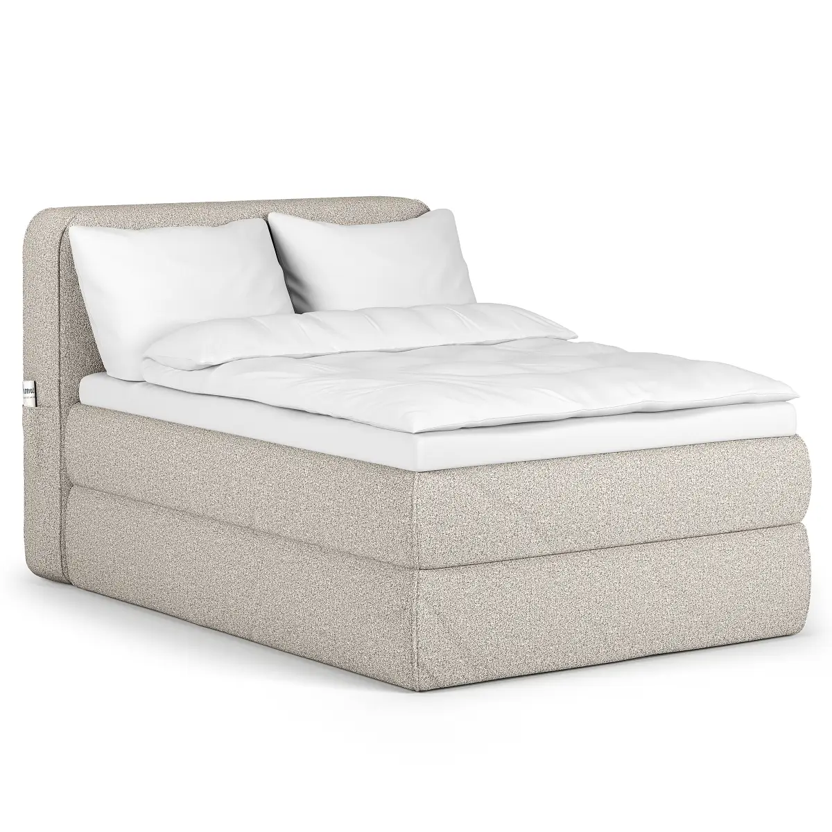 Premium Boxspringbett 160 x 200cm Strukturstoff Purna