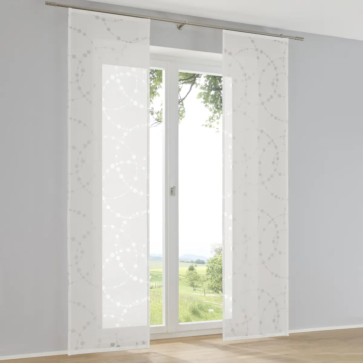 Schiebevorhang Cadena 225cm Weiß | Weiß