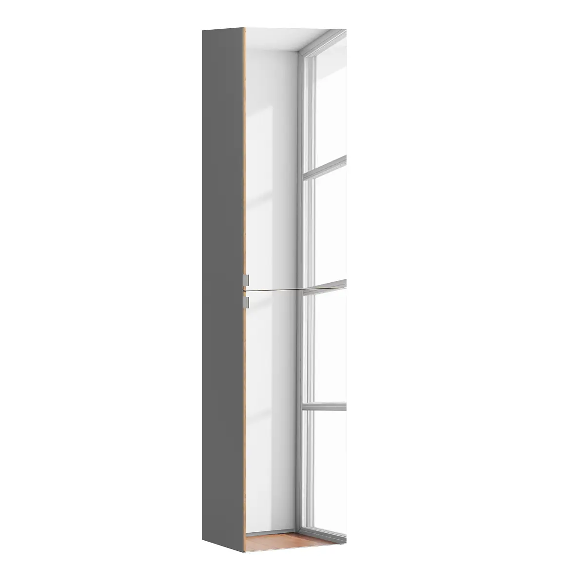 loftscape Hochschrank Spiegelfront | Grau