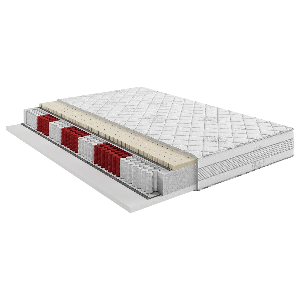 loftscape Tonnentaschenfederkernmatratze 180 x 220cm | Weiß