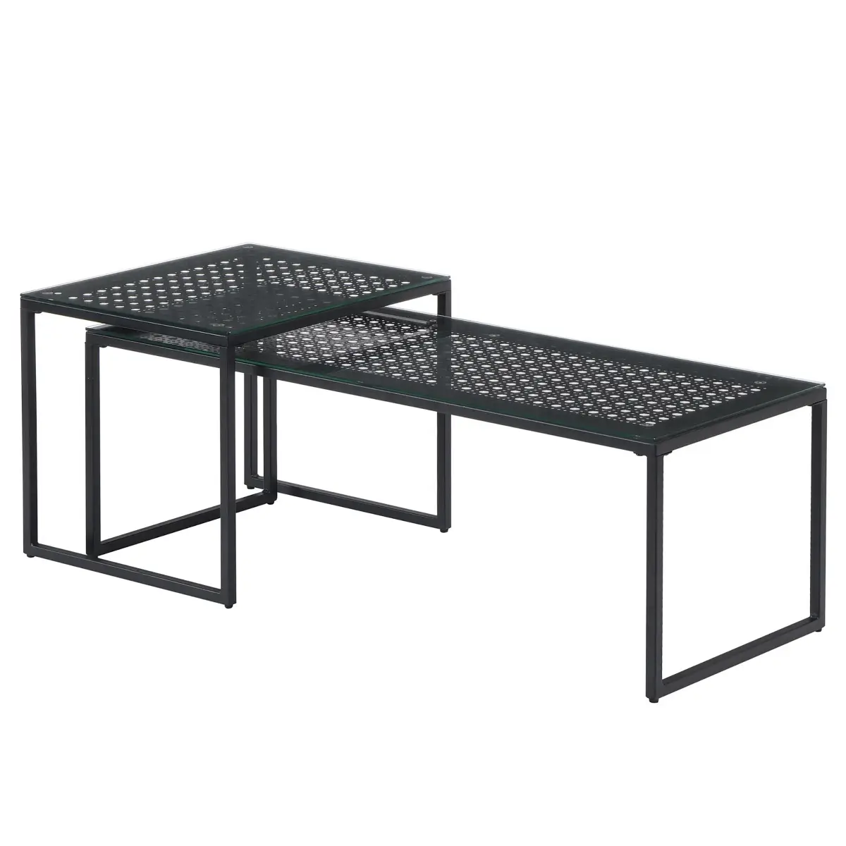 loftscape Couchtisch Linkom 2-teilig | Schwarz