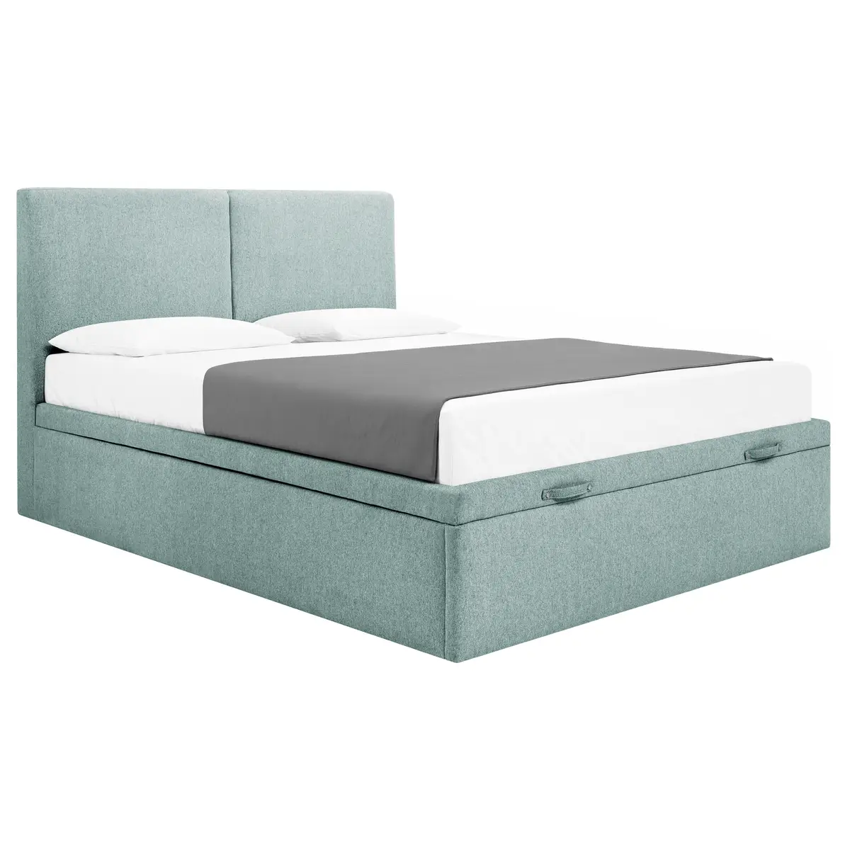 Boxspringbett 140 x 200cm Webstoff Genia Grün | Blau