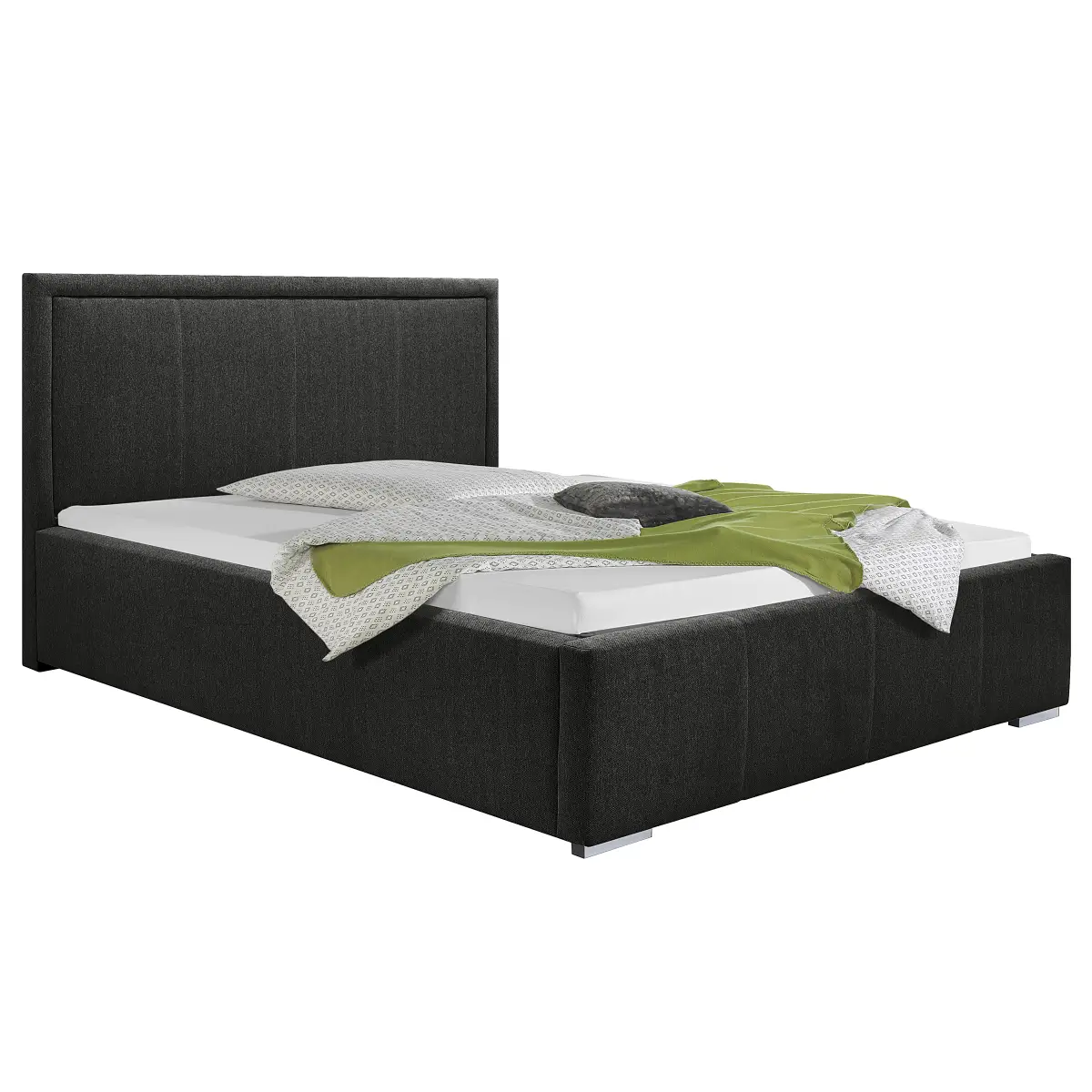 loftscape Polsterbett 160 x 200cm Webstoff Genia Grau | Grau