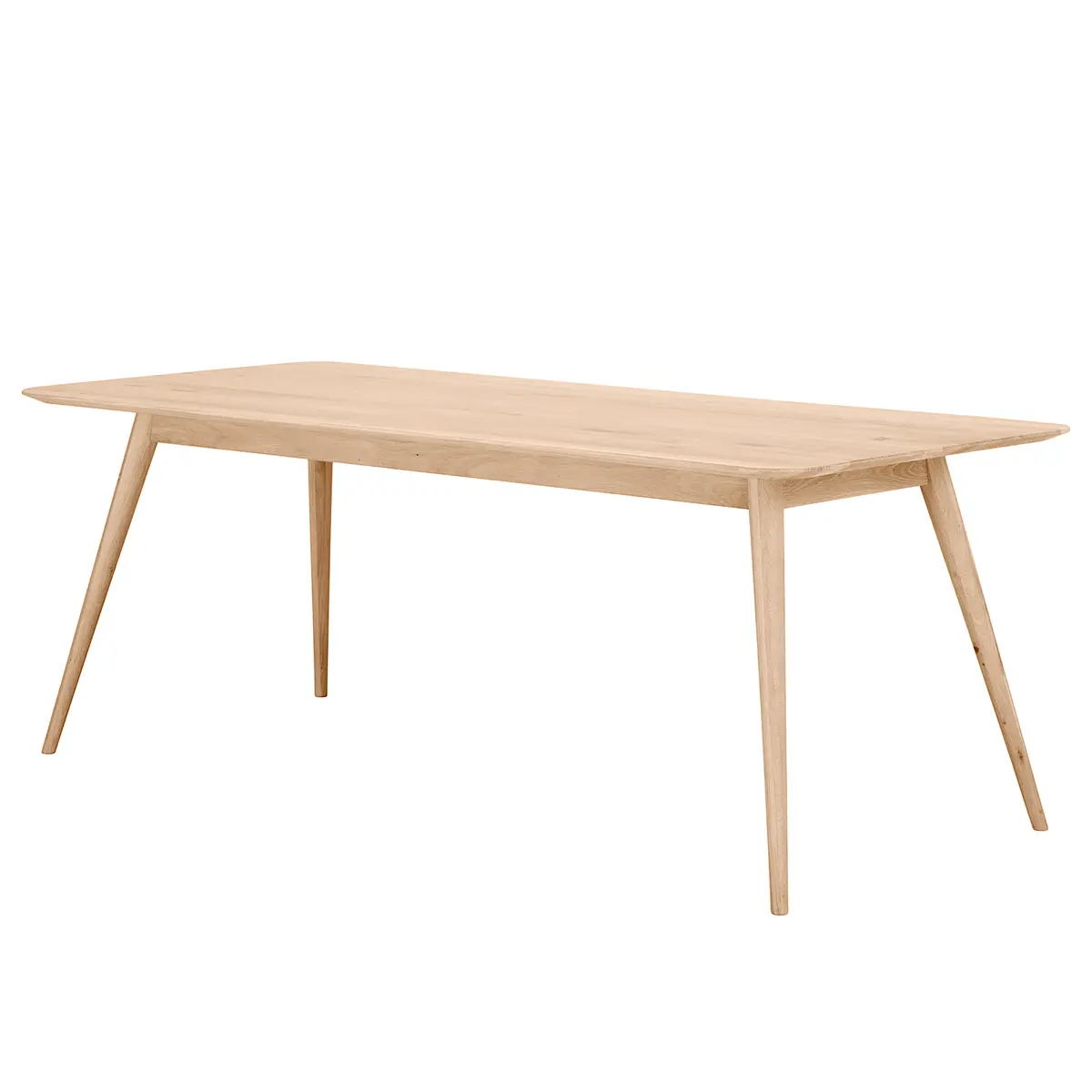 Massiver Esstisch 180 x 90cm Braun/Eiche Hell | Holztöne