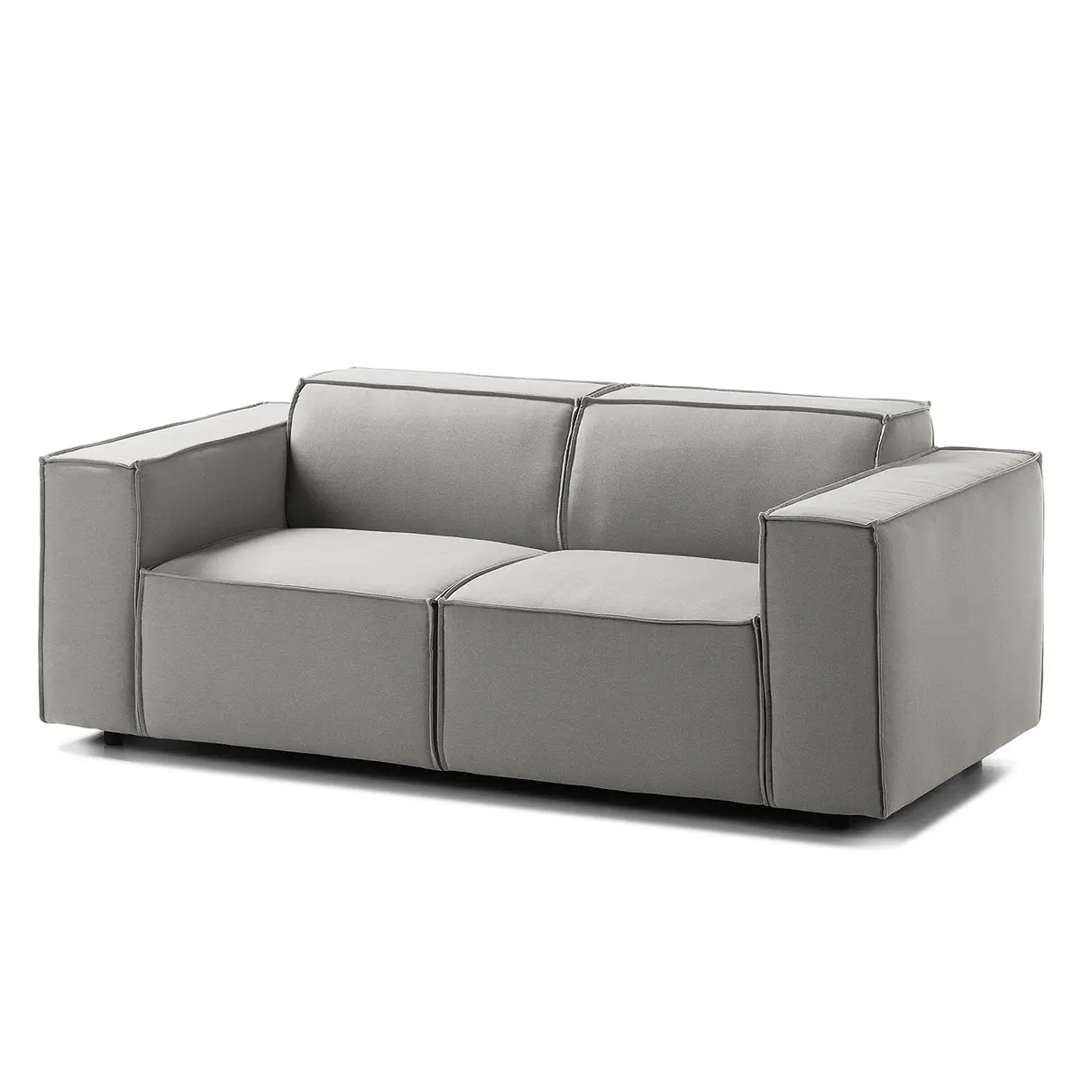 2-Sitzer Sofa Grau/Graubraun Webstoff Osta | Braun