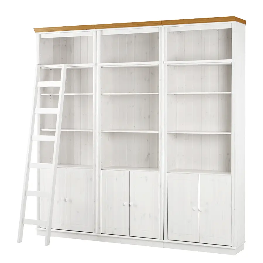 Massive Bücherwand Typ C | Holztöne