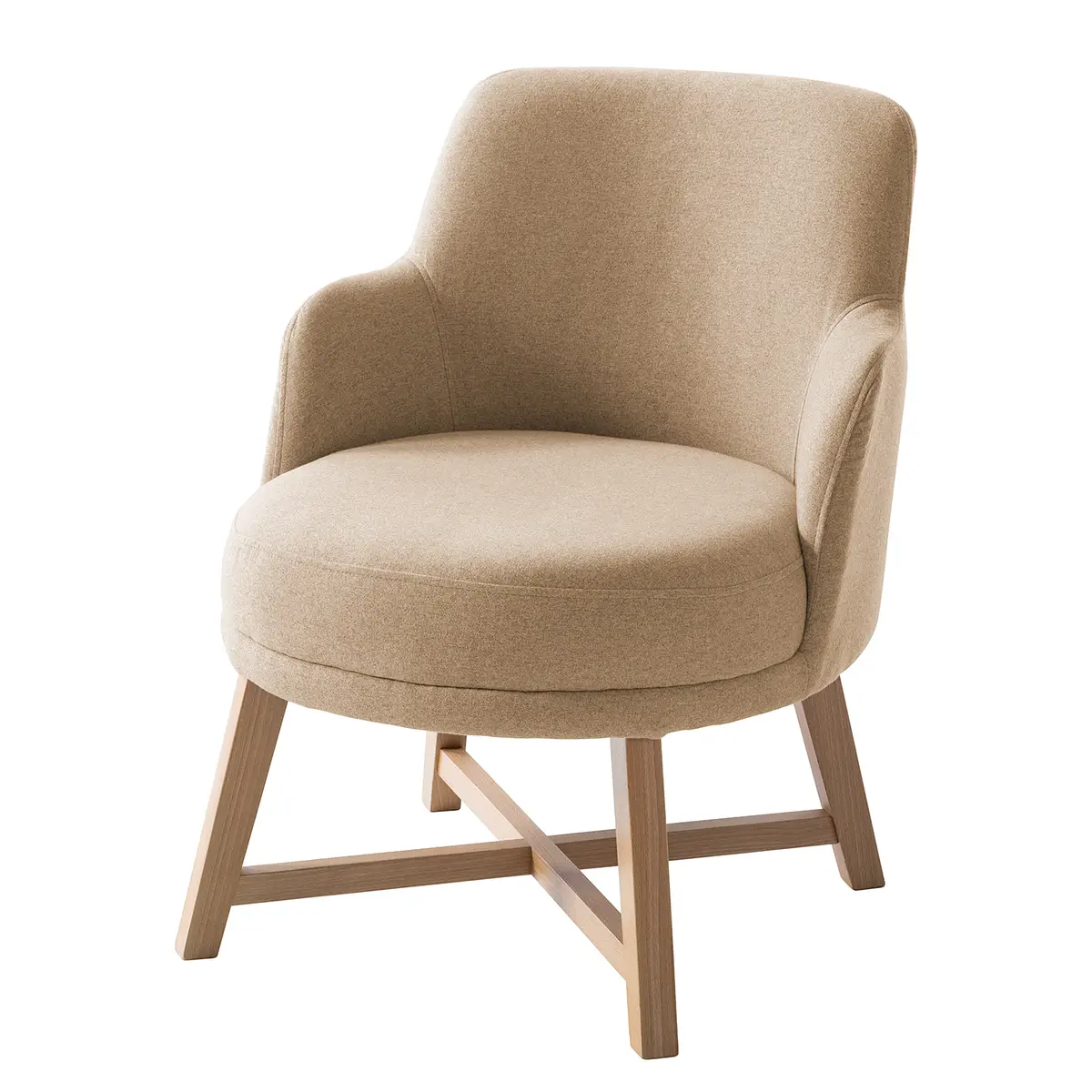 Sessel Siabu Beige/Warmes Beige Strukturstoff | Beige