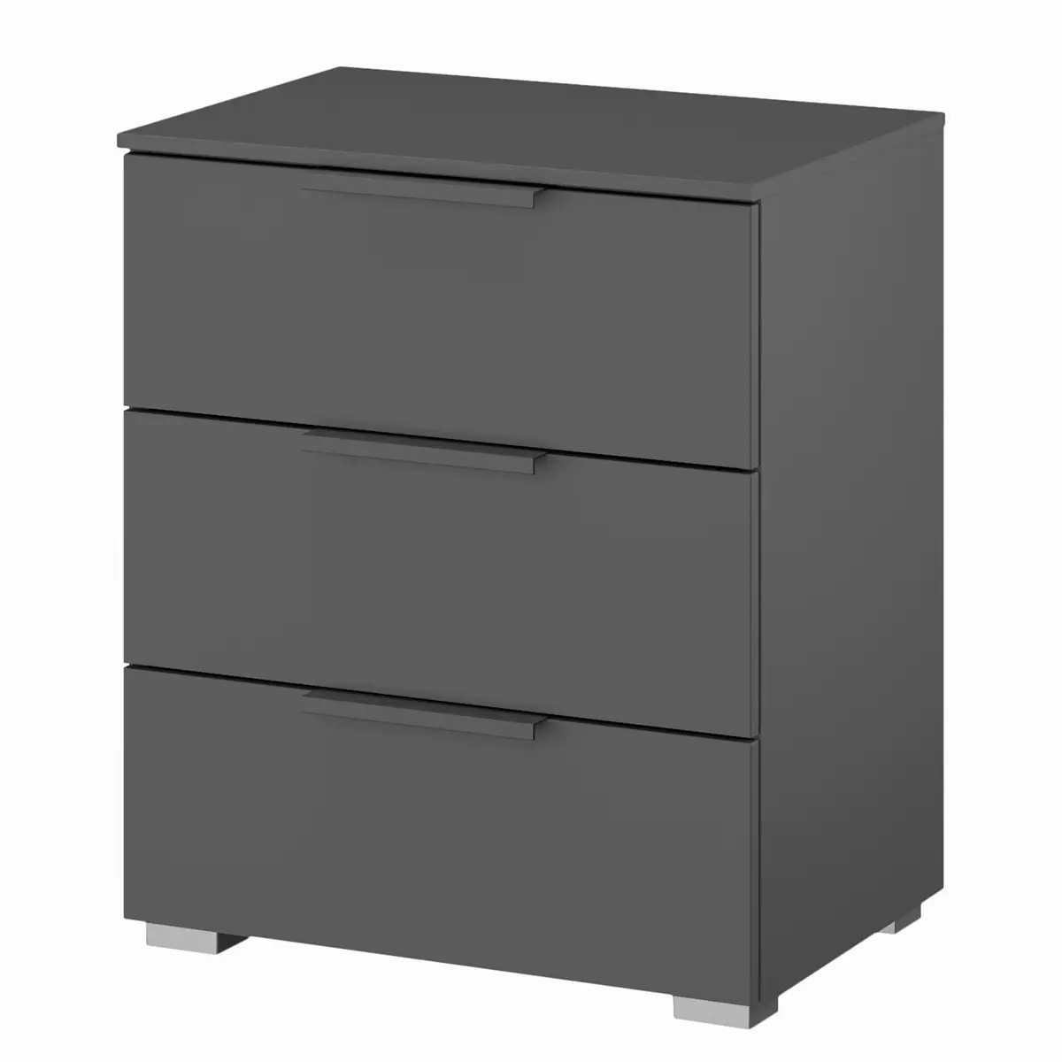 Nachtkommode x3 50cm Grau/Graphit Korpusfarbe | Grau