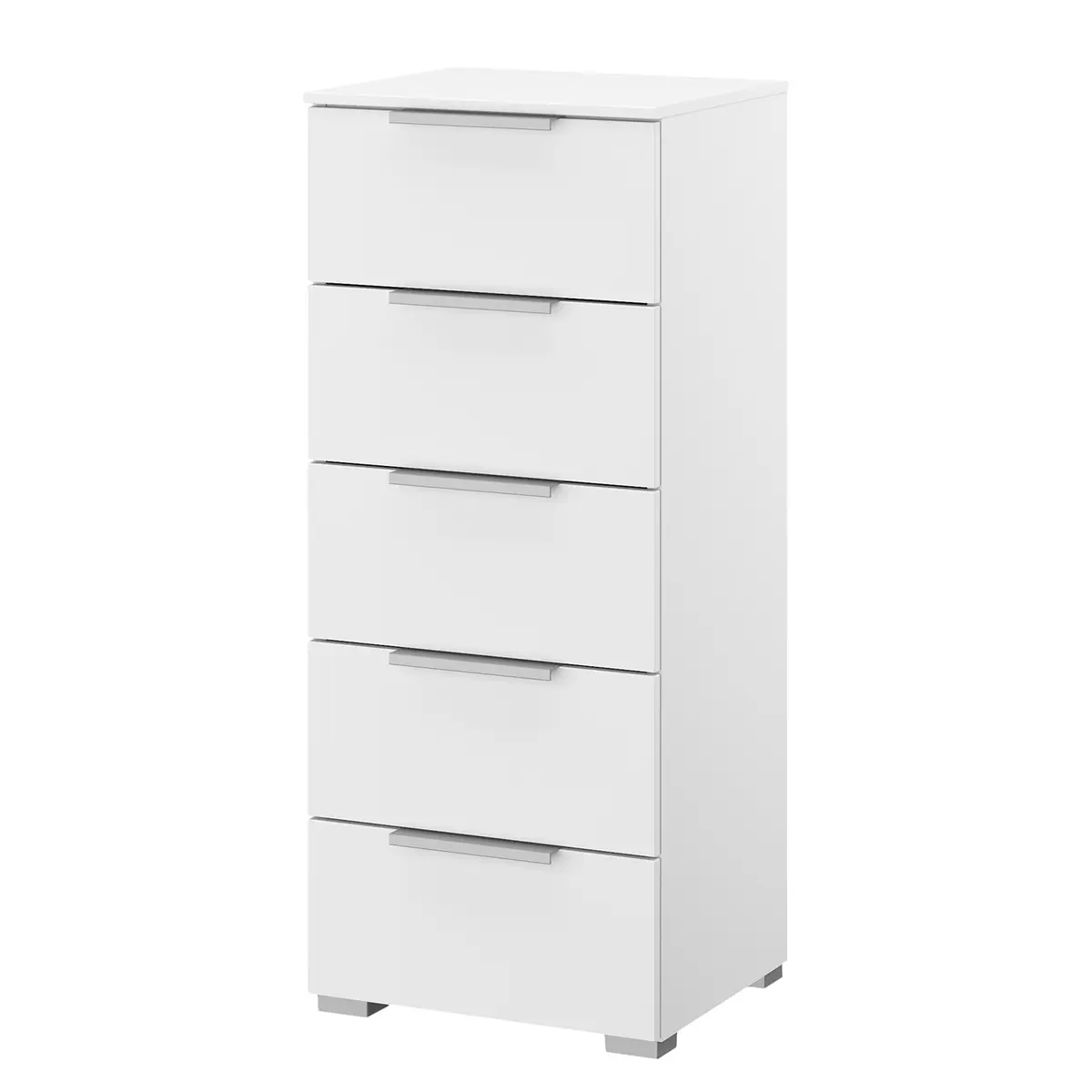 Kommode x5 40cm Weiß/Alpinweiß Aluminium | Weiß
