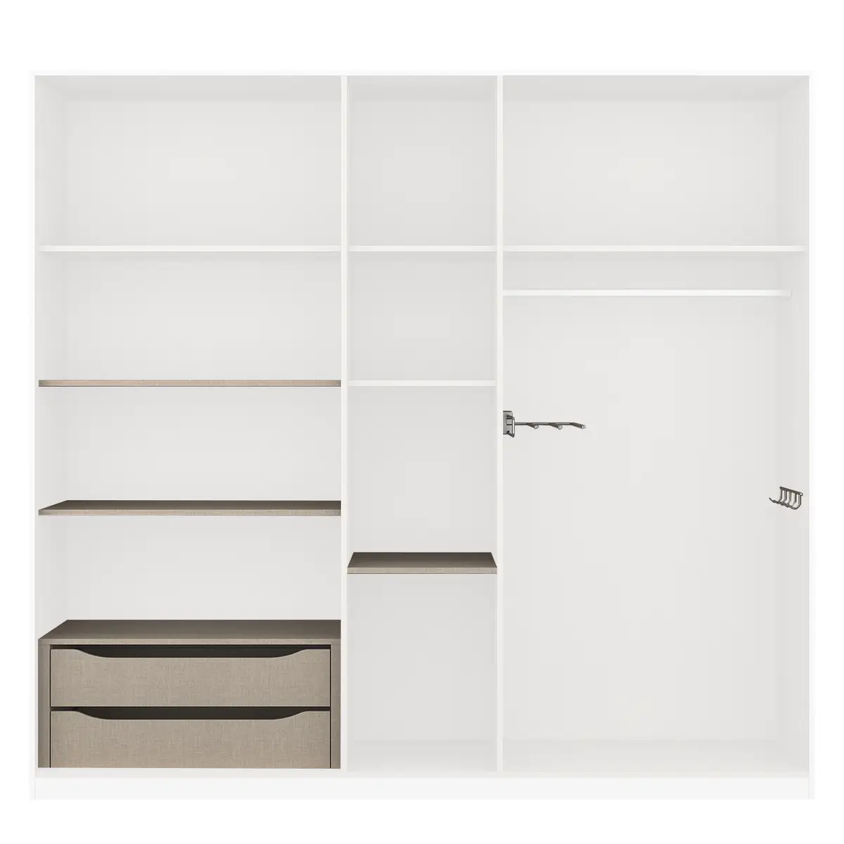 Zubehörpaket Drehtürenschrank II | Beige
