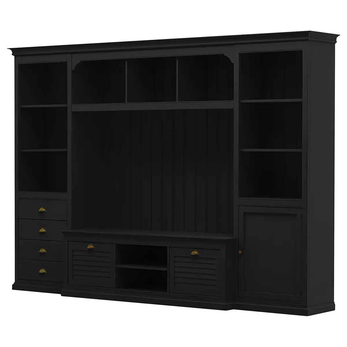 TV-Wand Sollerön II | Schwarz
