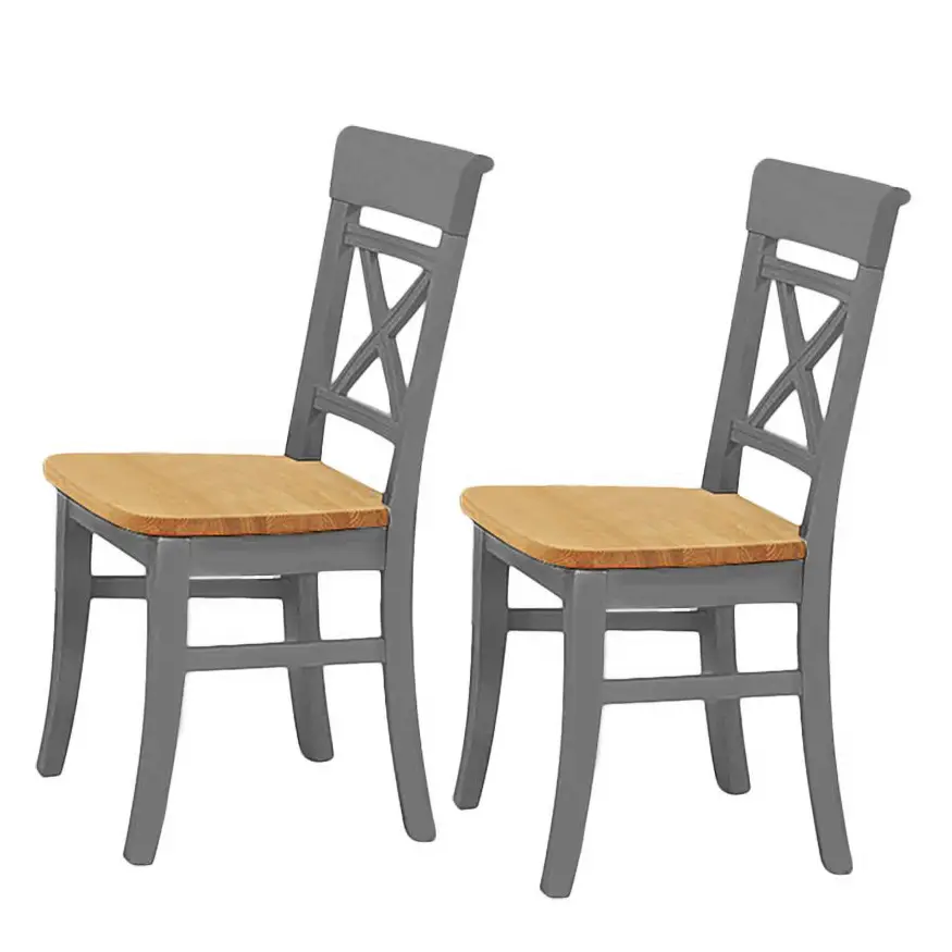 Esszimmerstuhl 2er-Set | Grau