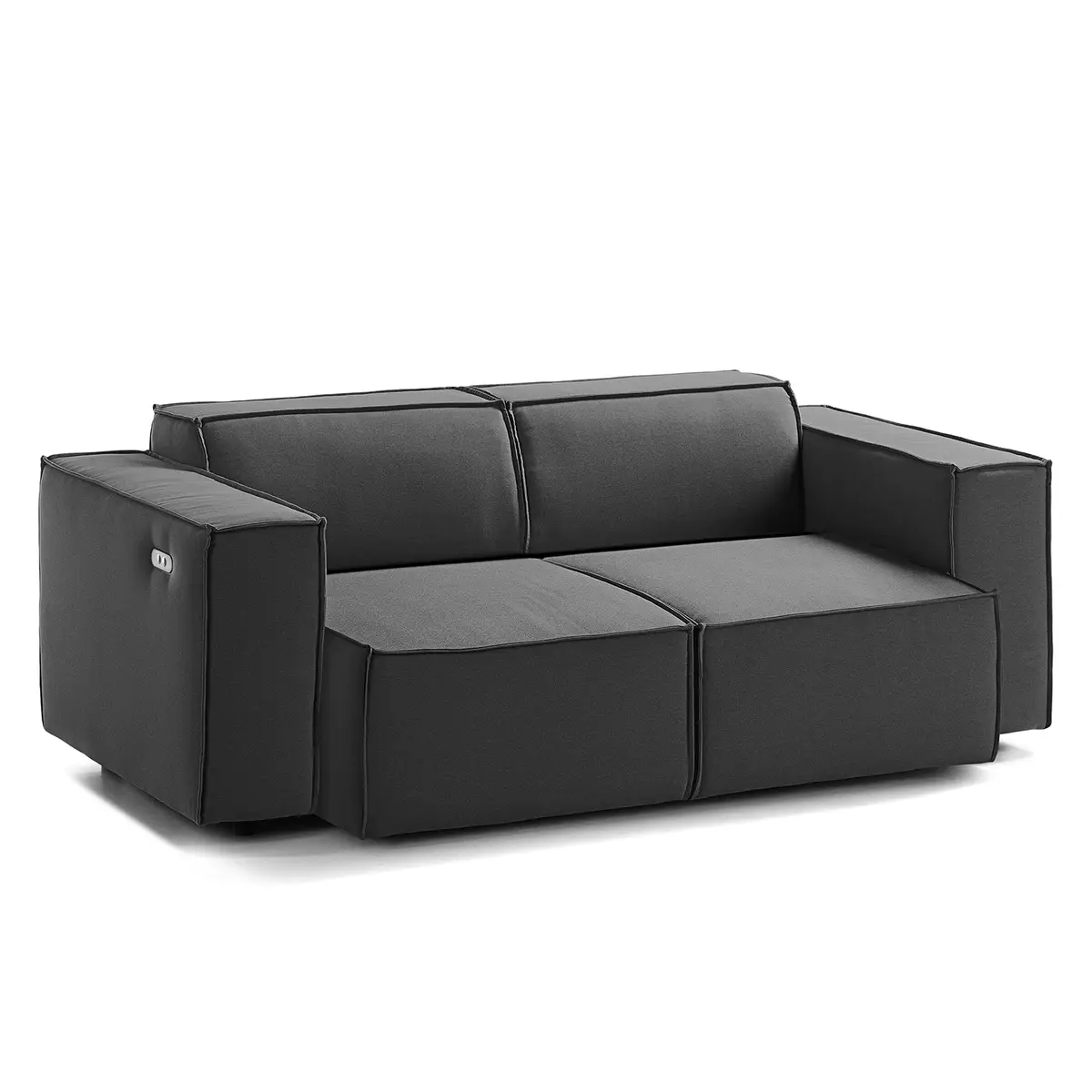 2-Sitzer Sofa Grau/Anthrazit Webstoff Osta | Grau