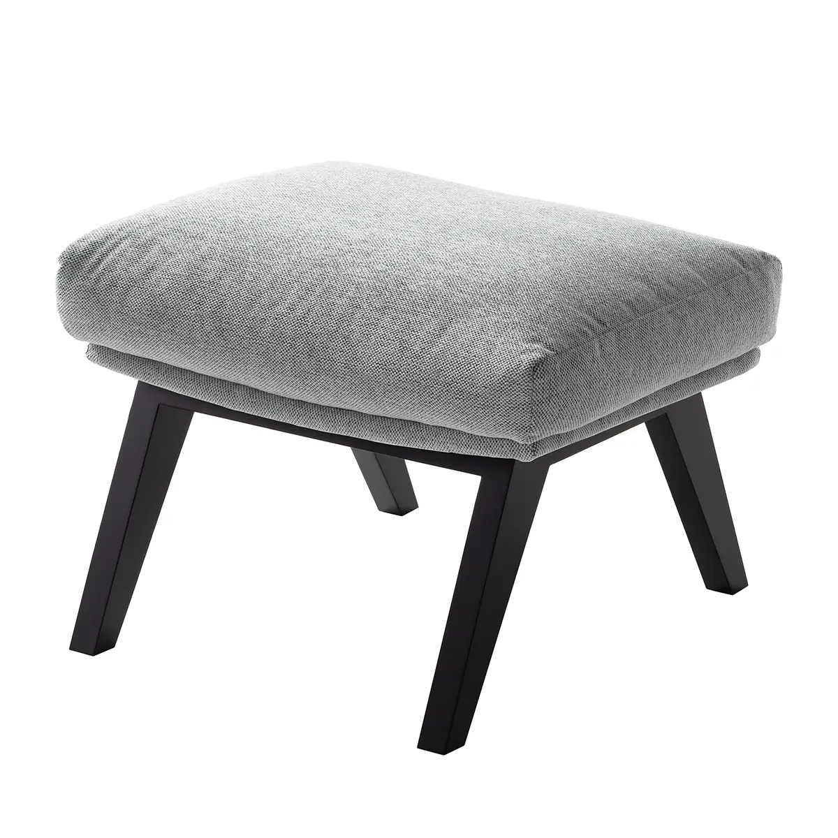 Hocker mit Holzfüßen | Grau