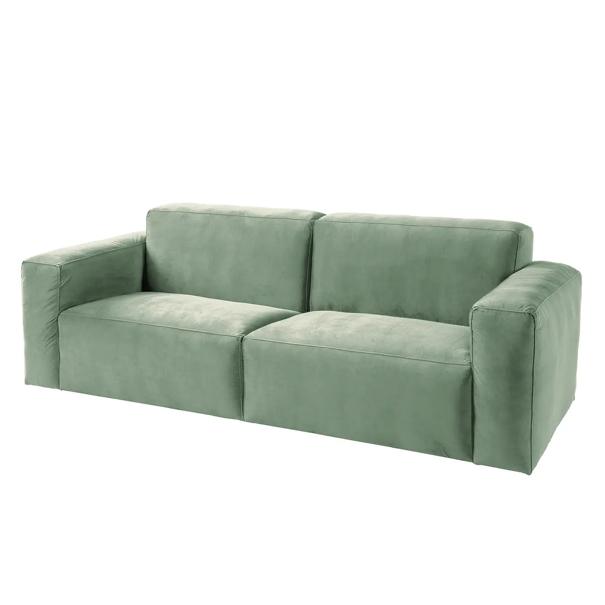 3-Sitzer Sofa Grün/Mintgrün Samt Ravi | Grün