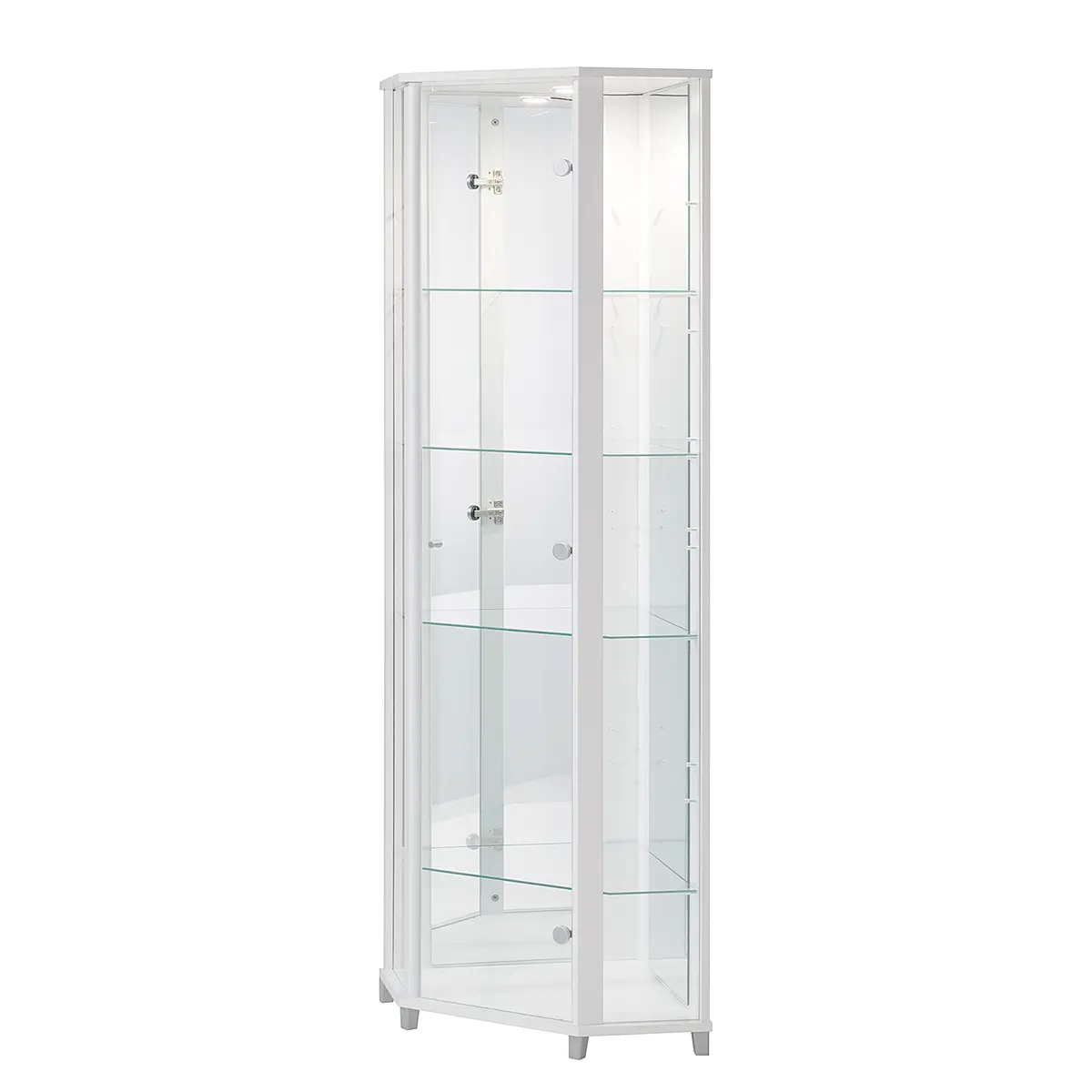 Eckvitrine Amalia | Weiß