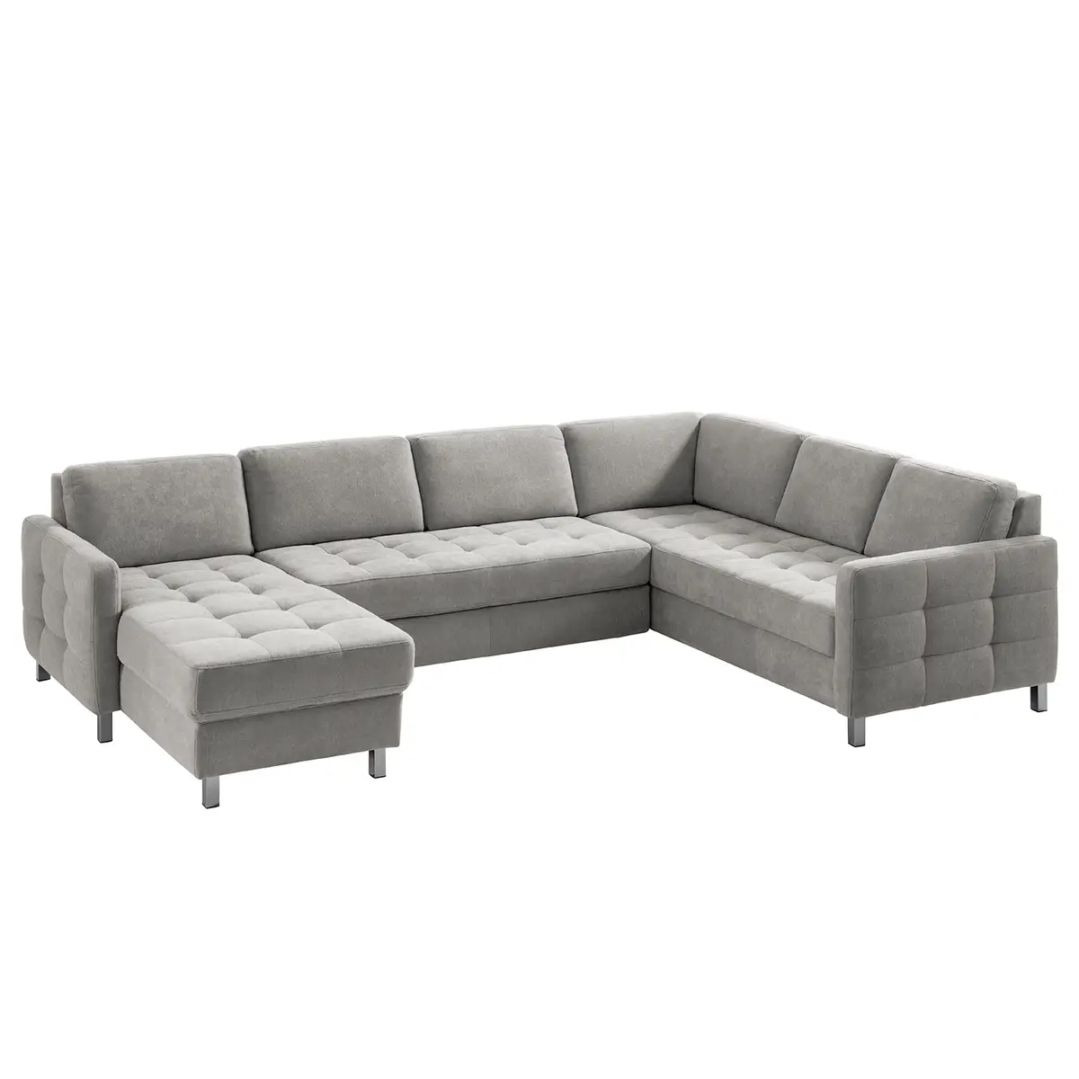 Wohnlandschaft Grau/Granit Strukturstoff | Grau