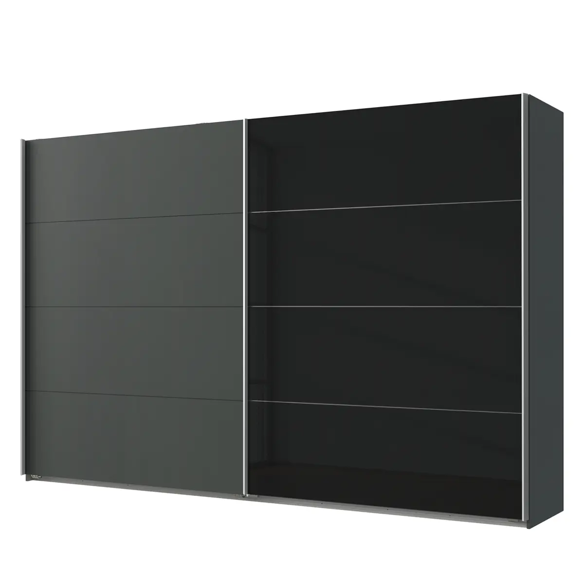 Schwebetürenschrank | Schwarz