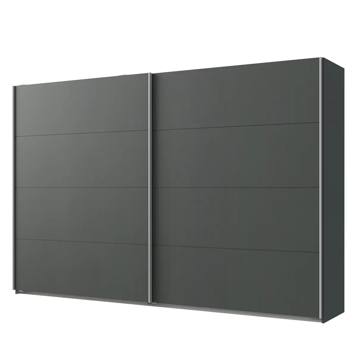 Schwebetürenschrank II 225 x 236cm Schwarz/Grafit Dekor | Grau