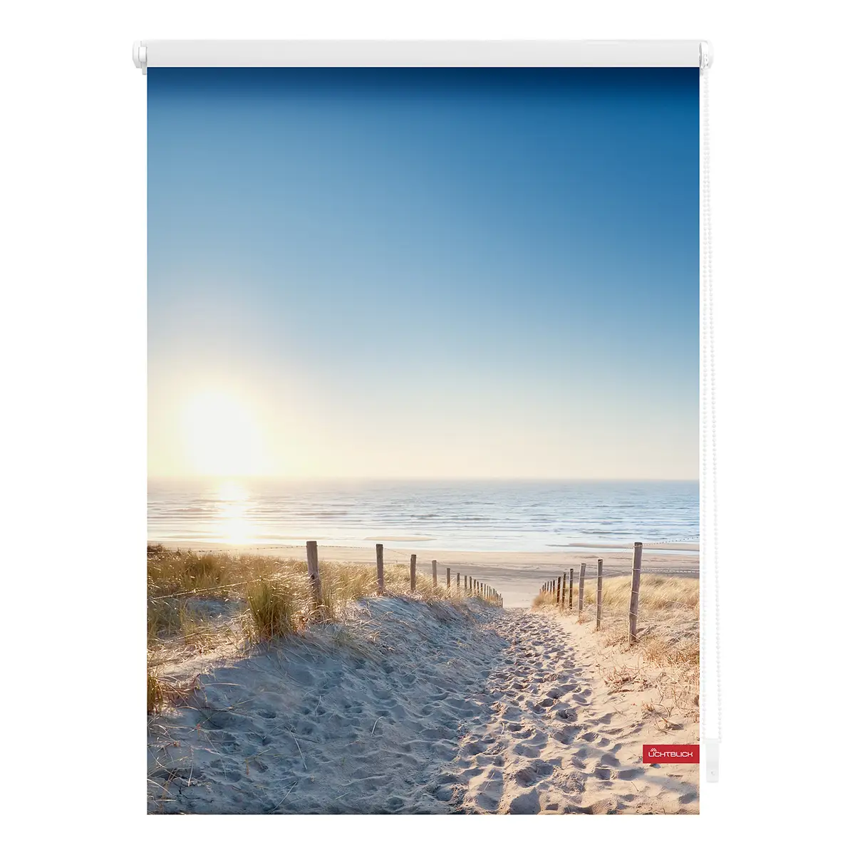 Klemmfix-Rollo Ostseestrand | Blau