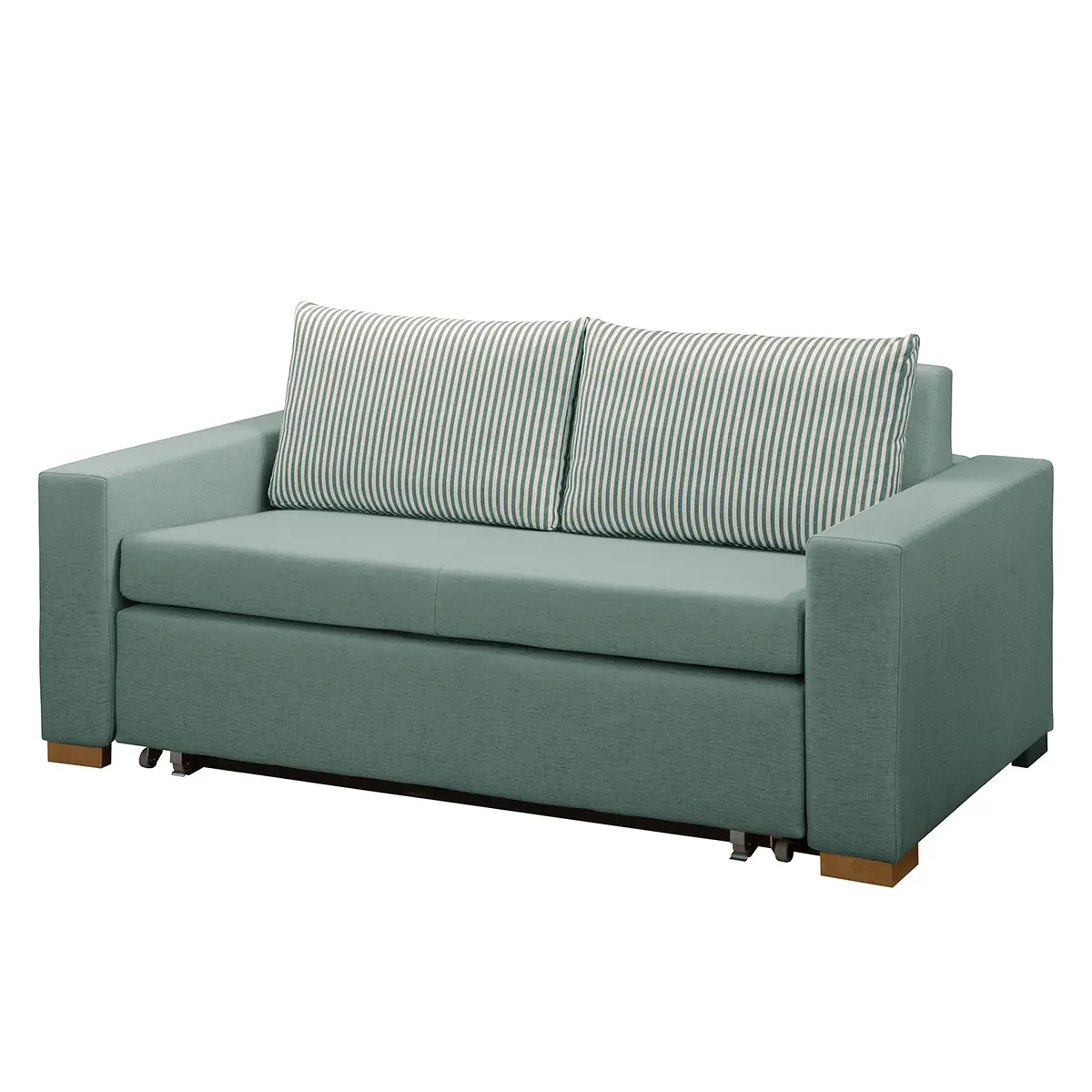 Schlafsofa Basic Grün/Mint Webstoff Sari / Webstoff Habren