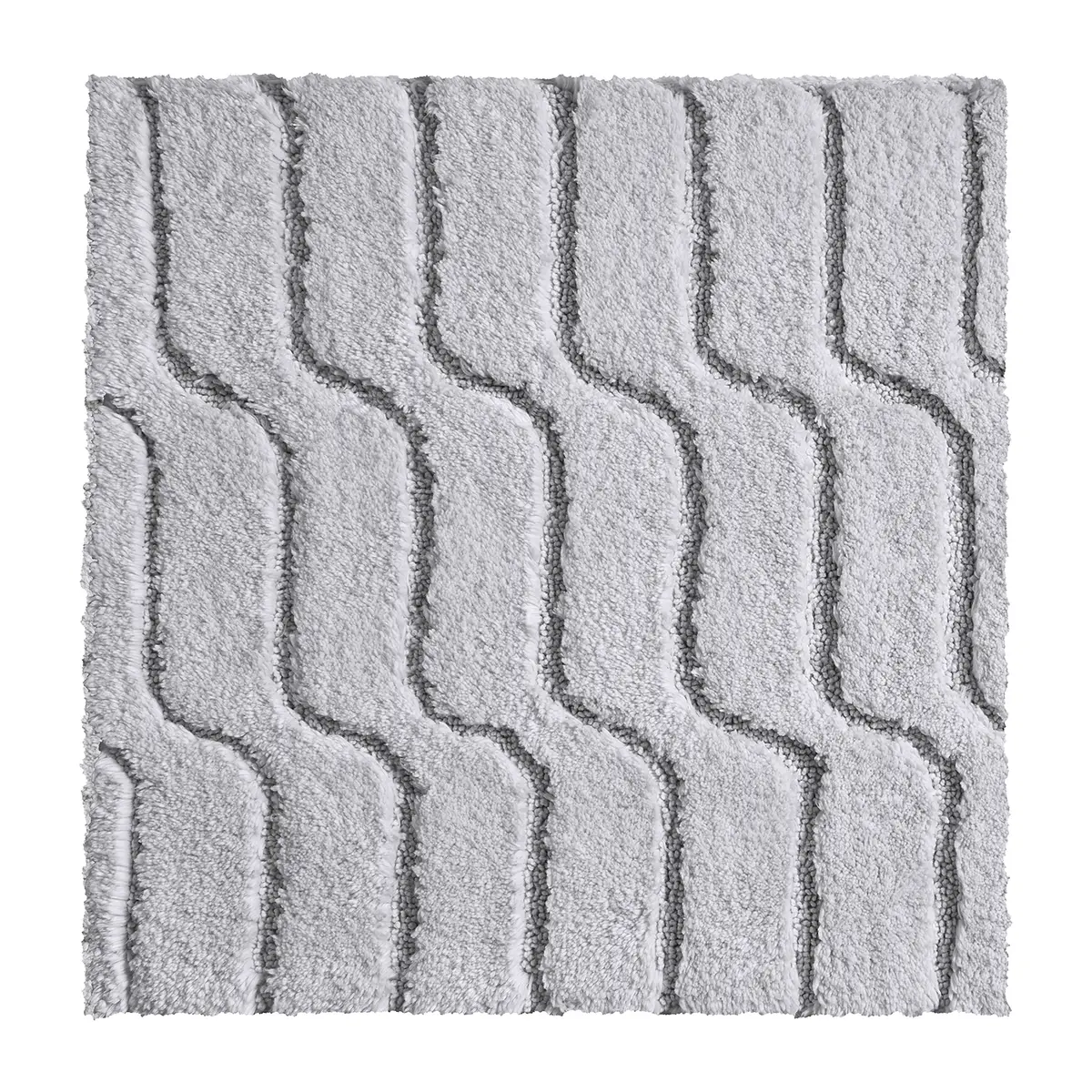 Badematte Vogue 60 x 60cm Grau/Hellgrau | Grau