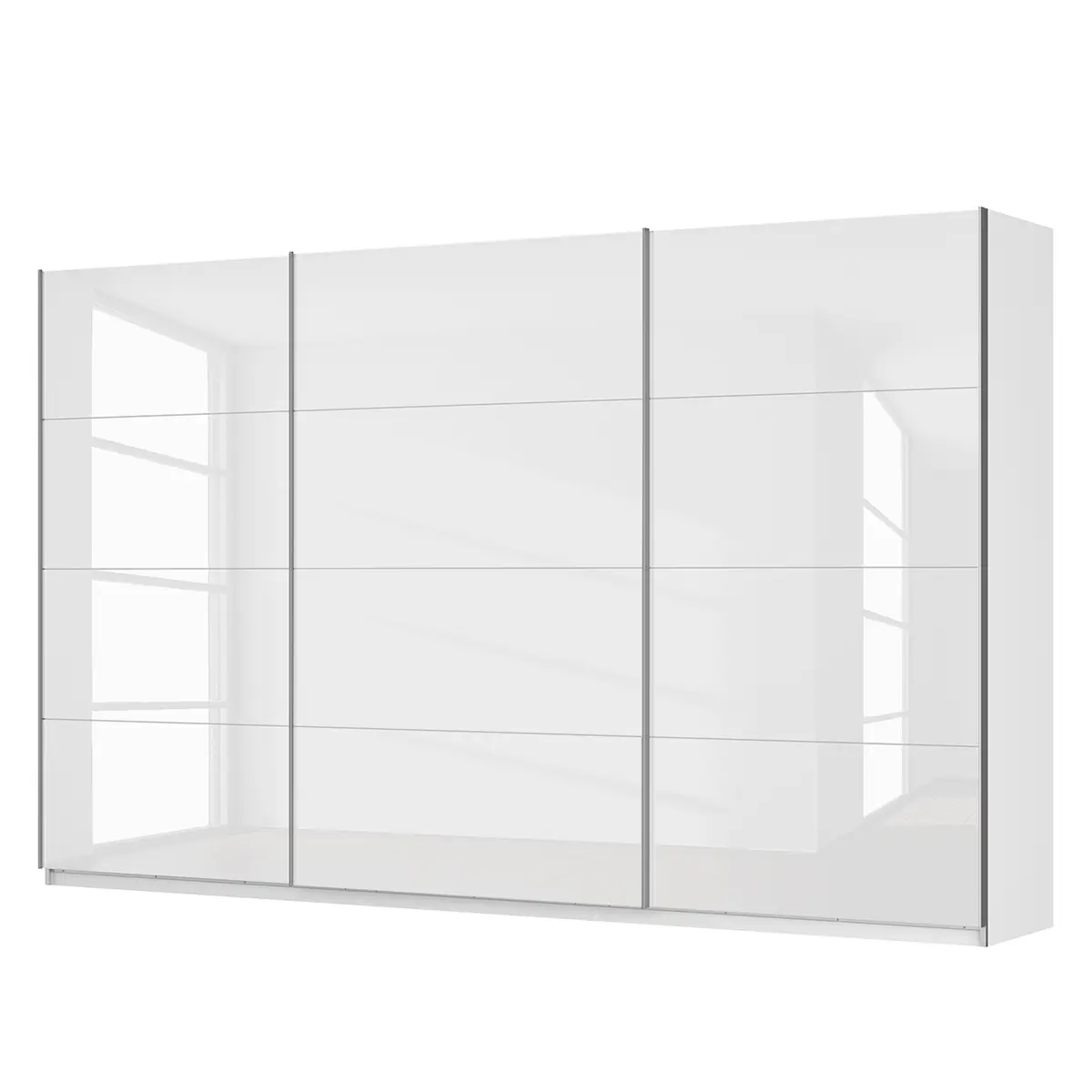 Schwebetürenschrank pure gloss | Weiß