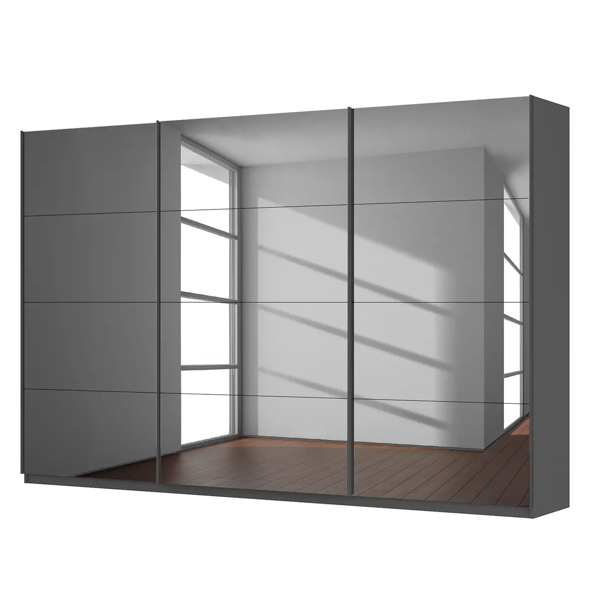 SKØP reflect+ Schwebetürenschrank | Beige