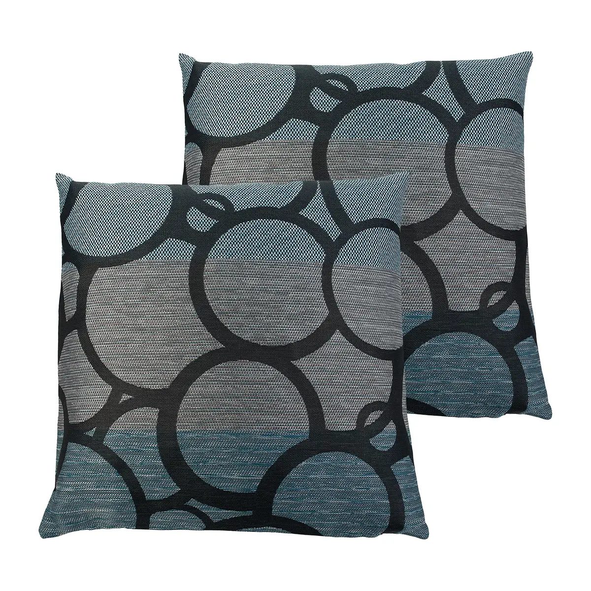 Kissenbezug Conelly 2er-Set Grau/Grau/Blaugrau 50 x 50cm | Grau