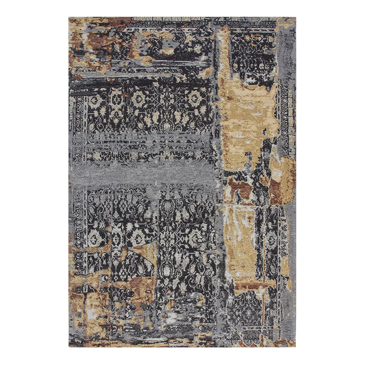Kurzflorteppich Blaze Vintage Grau 75 x 150cm | Grau