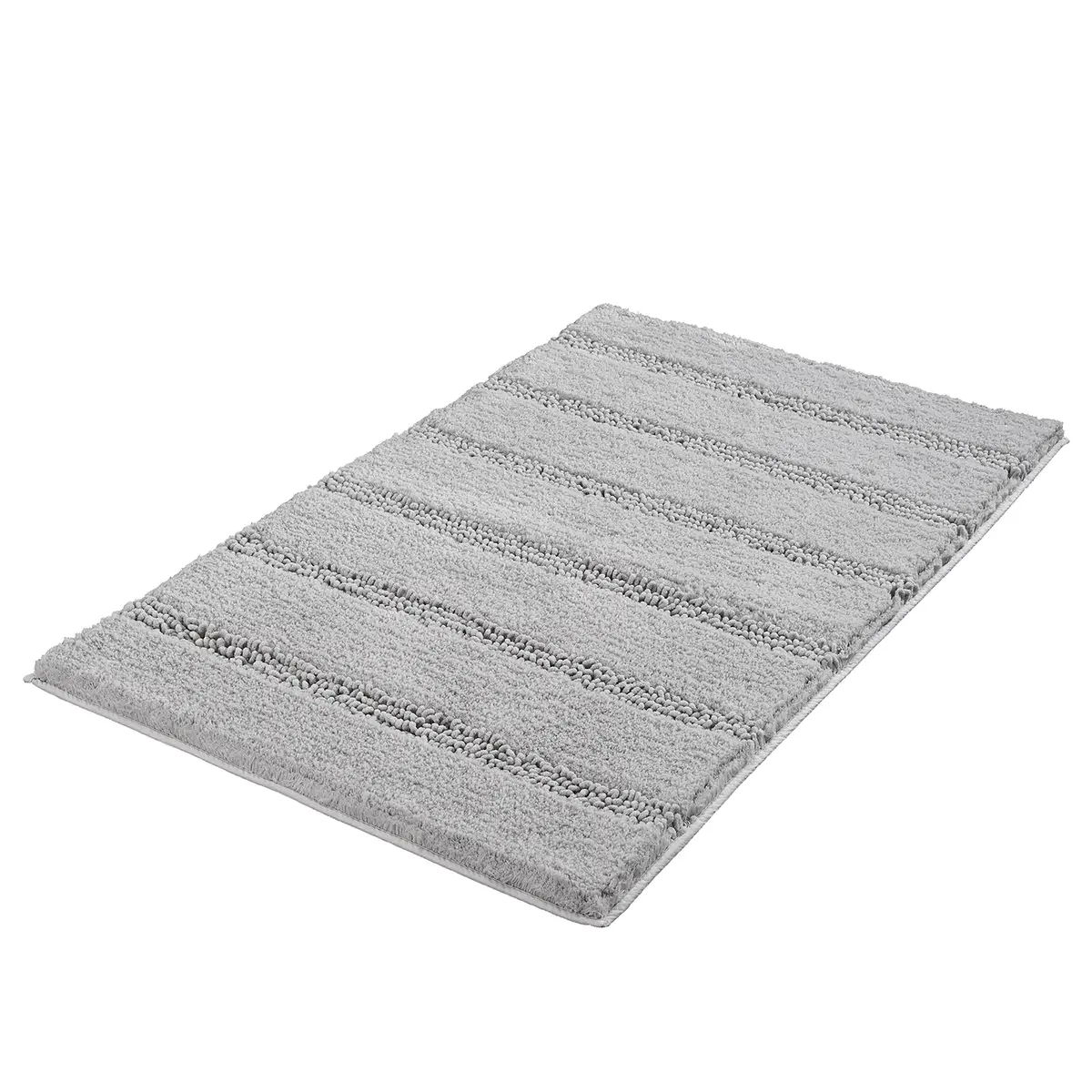 Badteppich 70 x 120cm Grau/Lichtgrau | Grau
