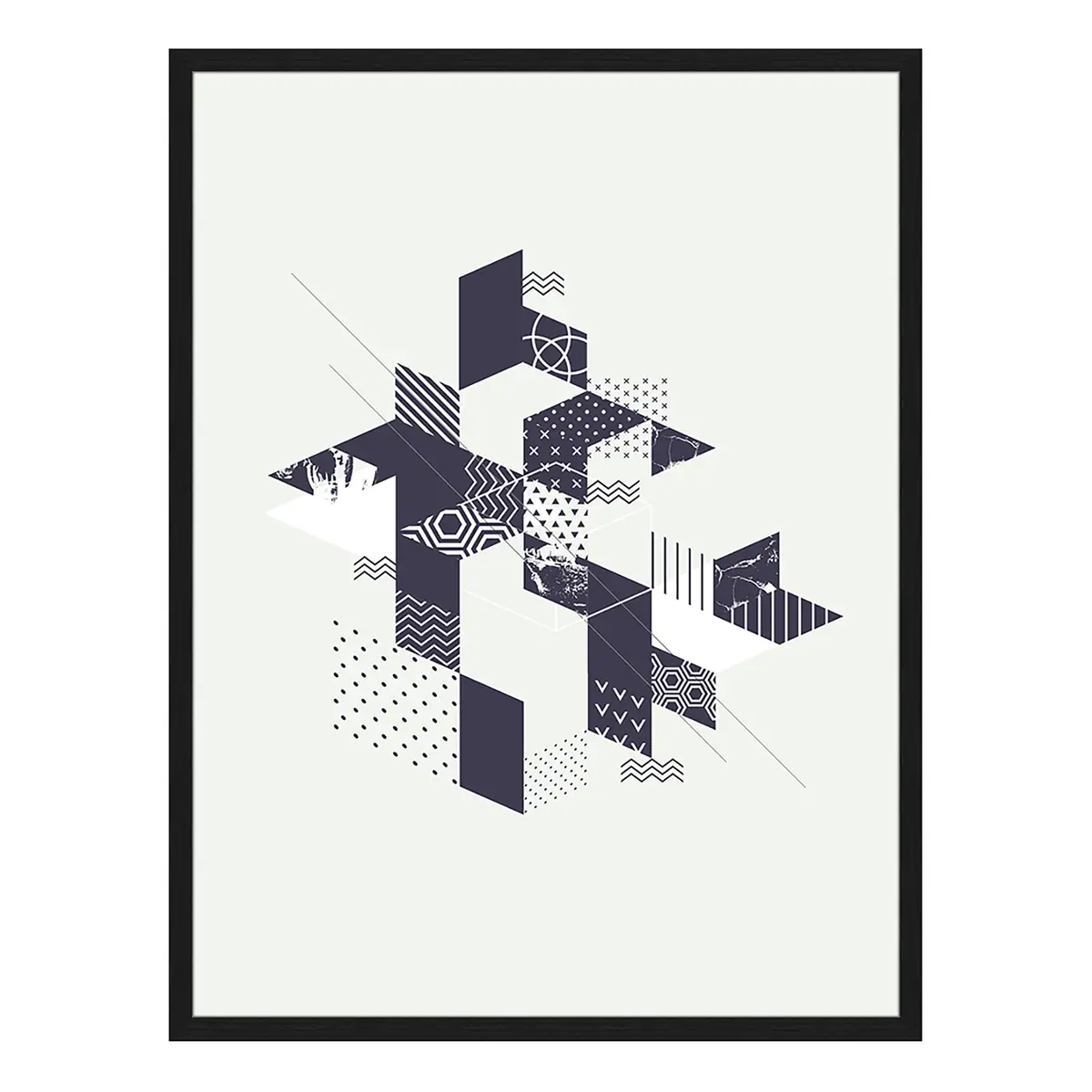 Bild Labyrinth Rahmen | Mehrfarbig