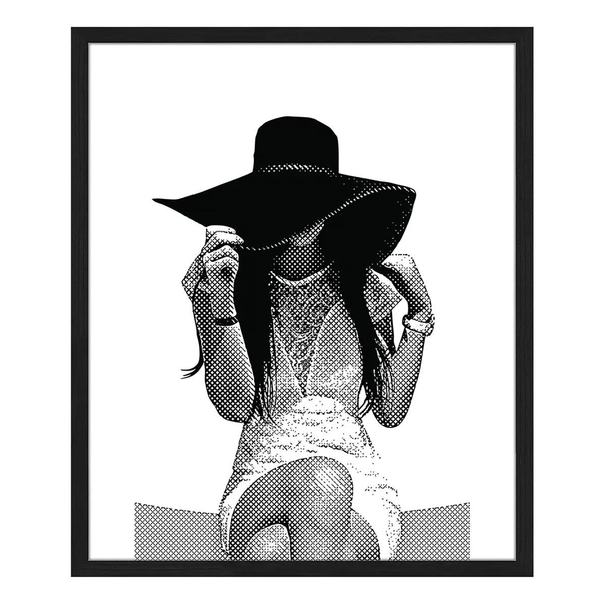 Bild Young Women Wearing Sun Hat | Mehrfarbig