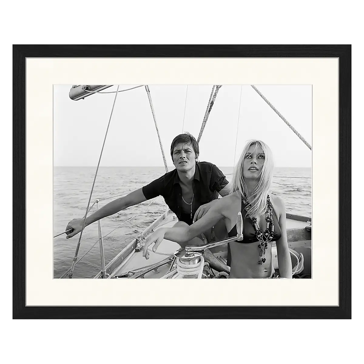 Bild Alain Delon and Brigitte Bardot | Mehrfarbig