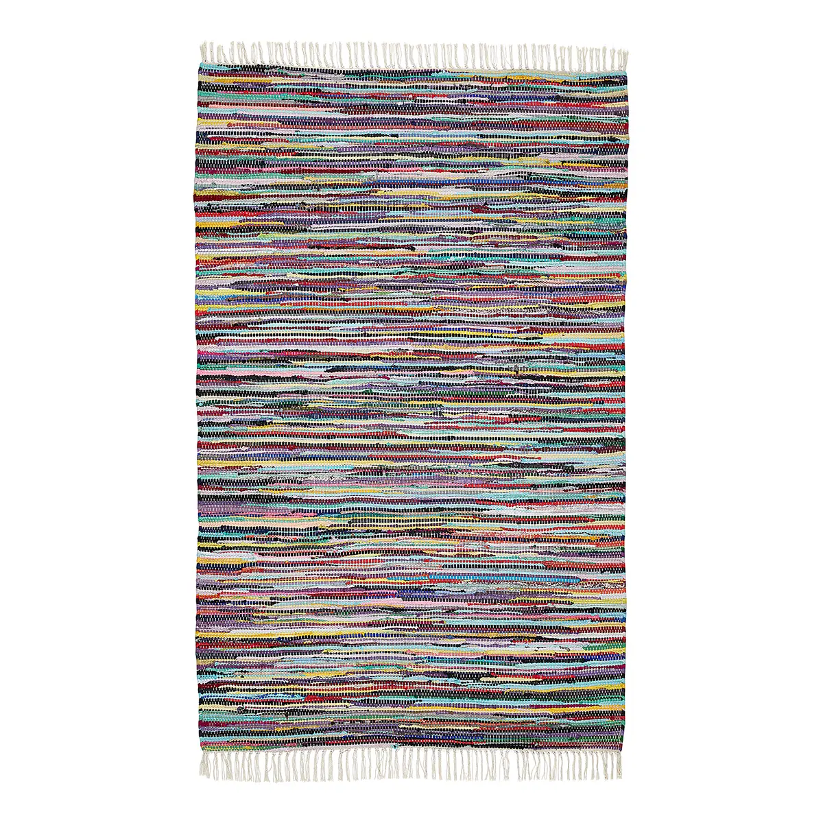 Wollteppich Multi Multicolor 200 x 300cm Baumwollstoff