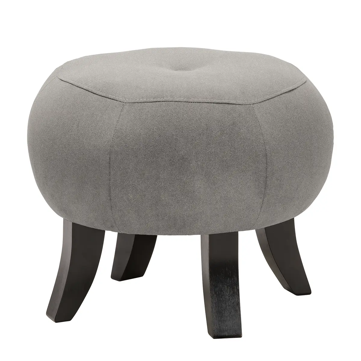 Polsterhocker Leke | Grau