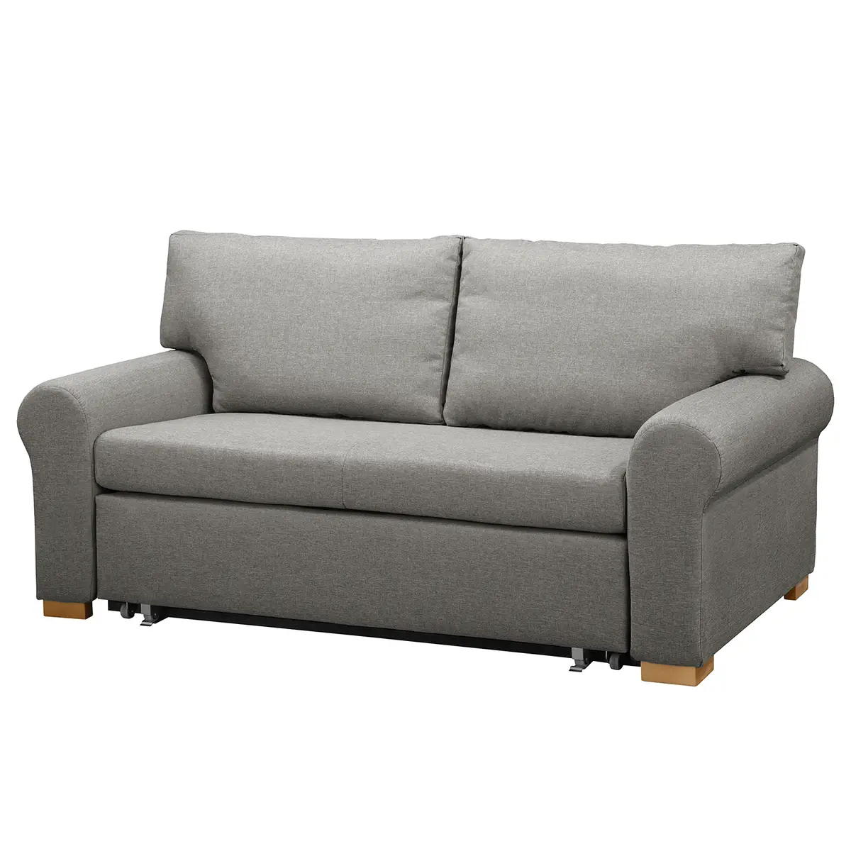 Schlafsofa Country Deluxe Grau Webstoff Luba 185cm | Grau