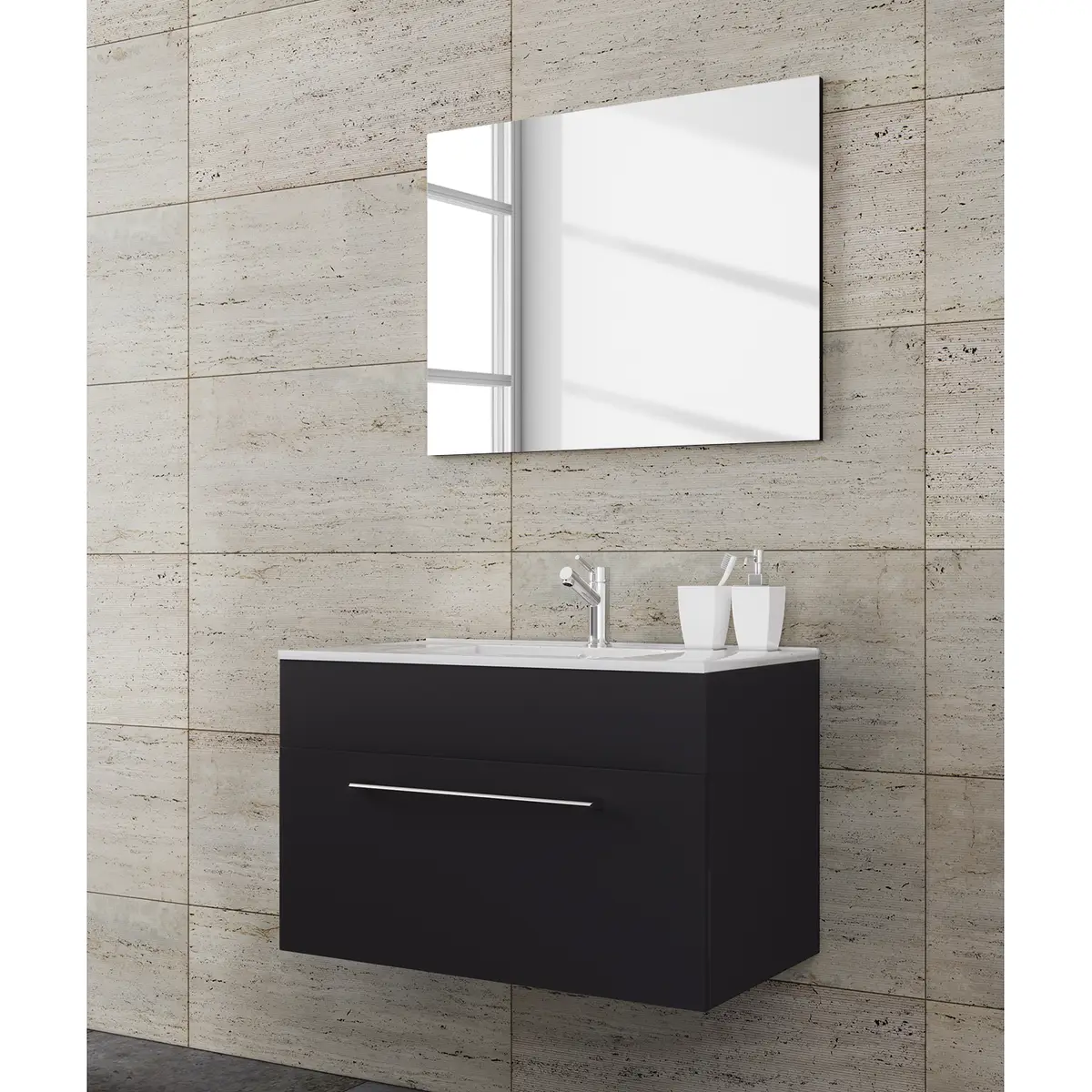 Badezimmerset Melville I 3-teilig | Schwarz