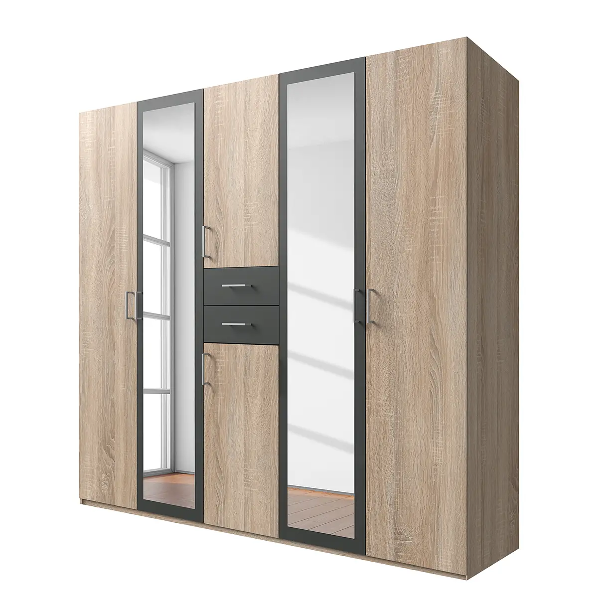 Drehtürenschrank 225cm | Braun