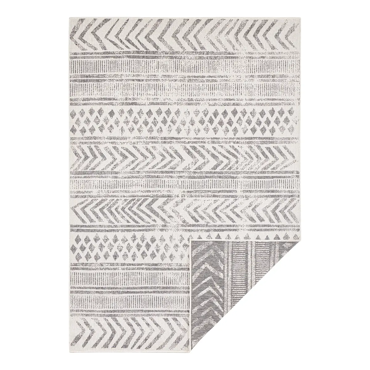 Outdoorteppich Biri Orange/Taupe | Mehrfarbig