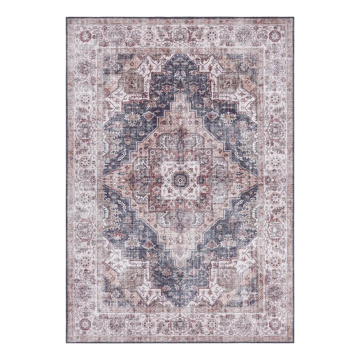 Kurzflorteppich Sylla Grau/Graublau 80 x 150cm | Grau