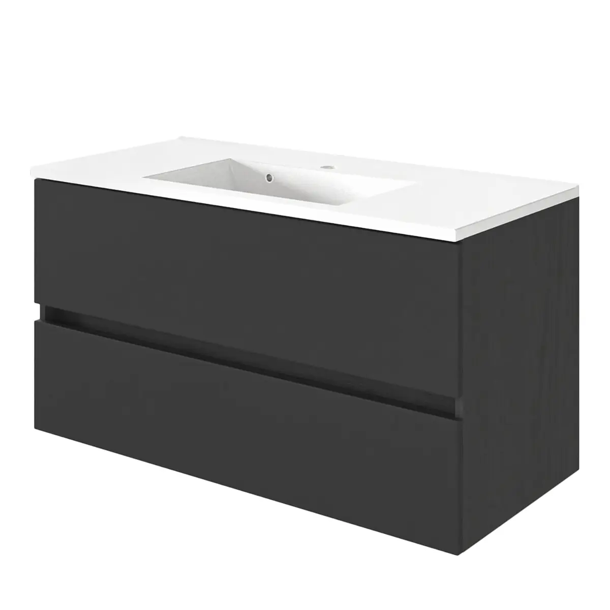 Waschtisch Tira 100cm Grau/Matt Grau | Grau