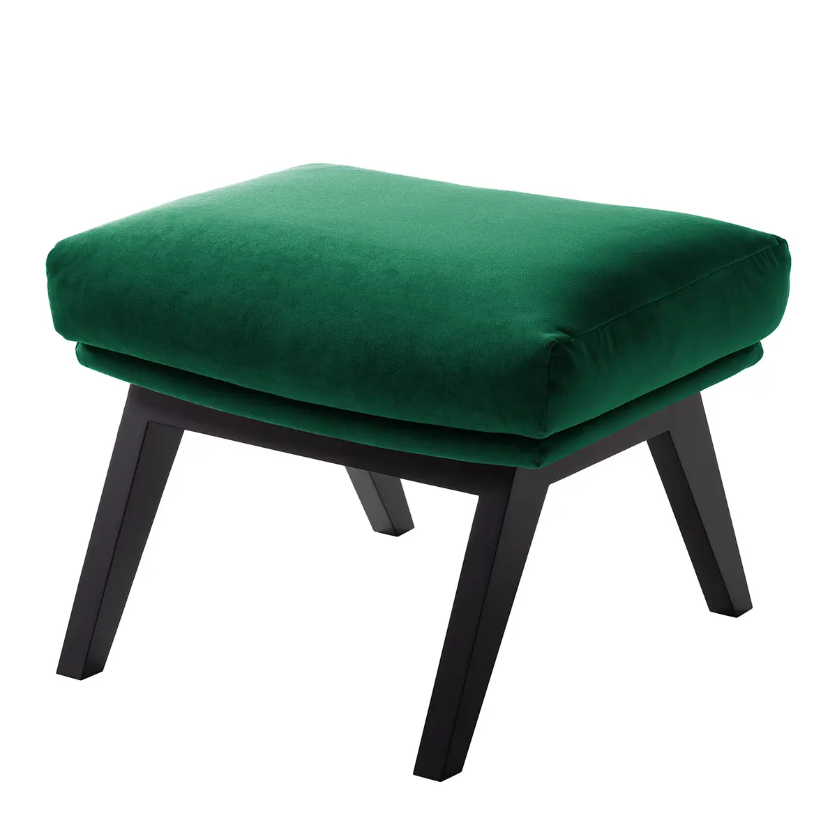 Hocker mit Holzfüßen | Grün