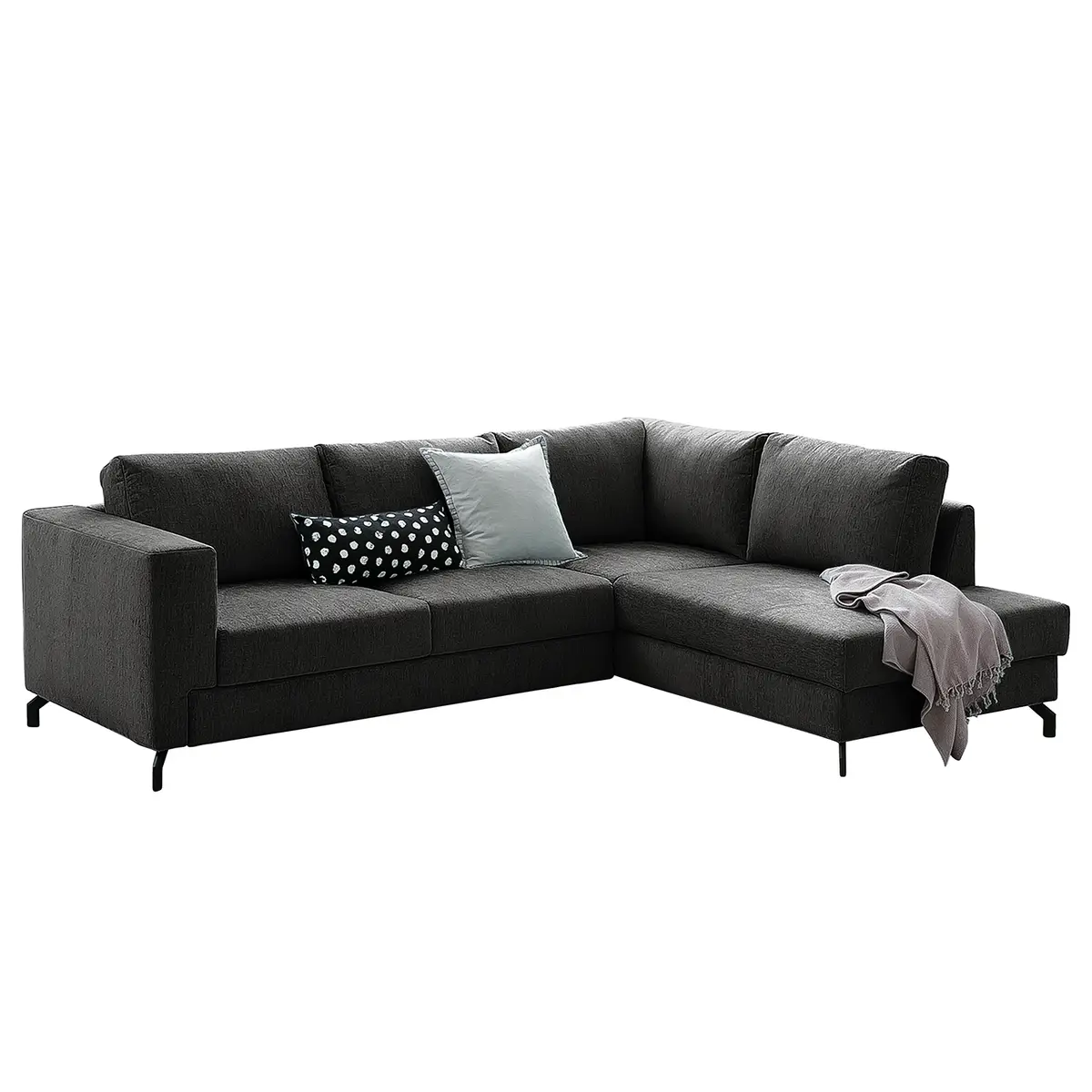 Ecksofa Manso | Schwarz