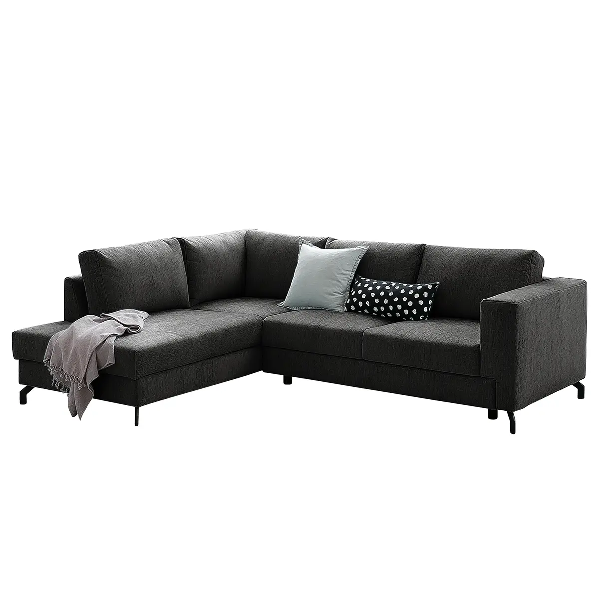 Ecksofa Manso | Schwarz
