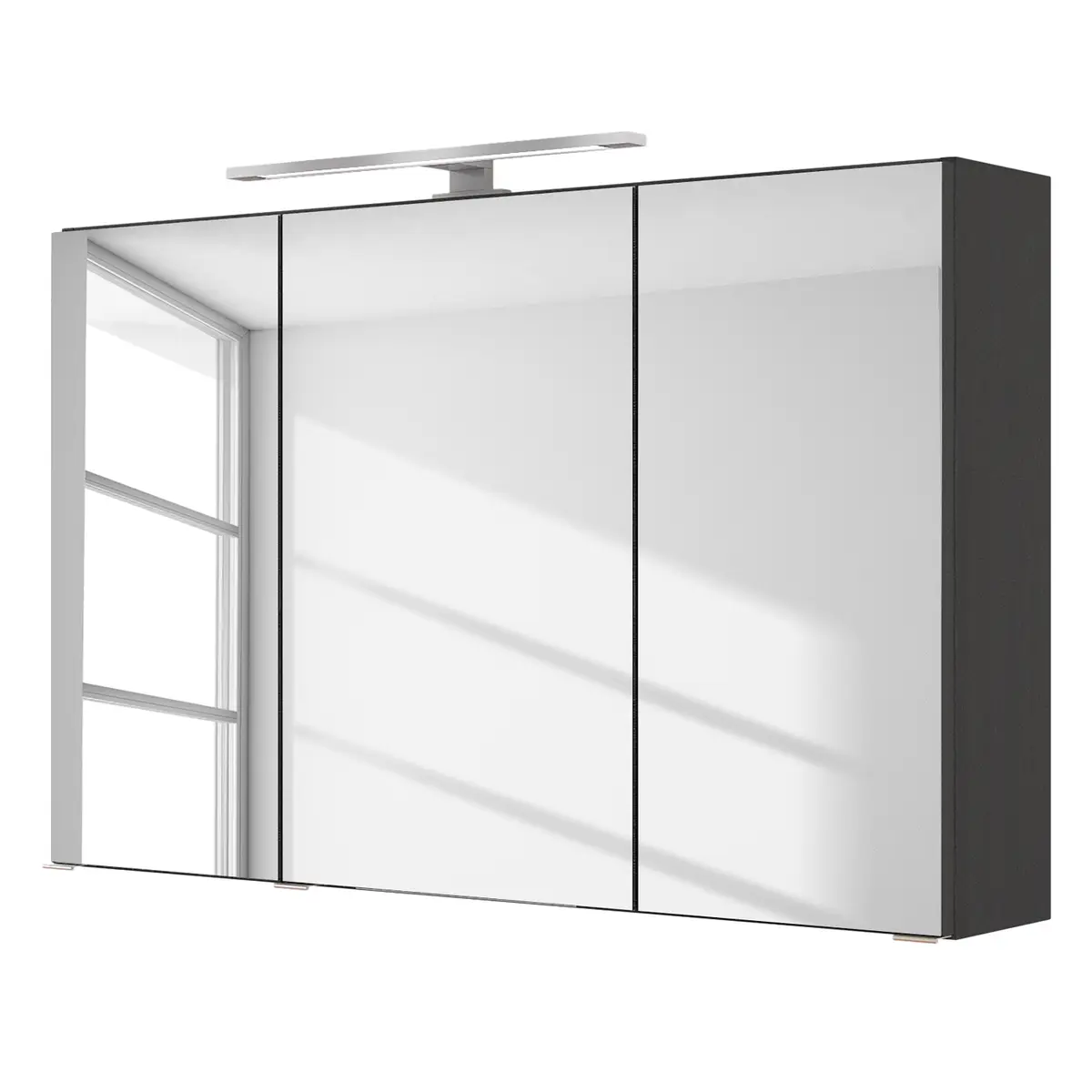 Spiegelschrank 100cm Multicolor/Graphit | Grau