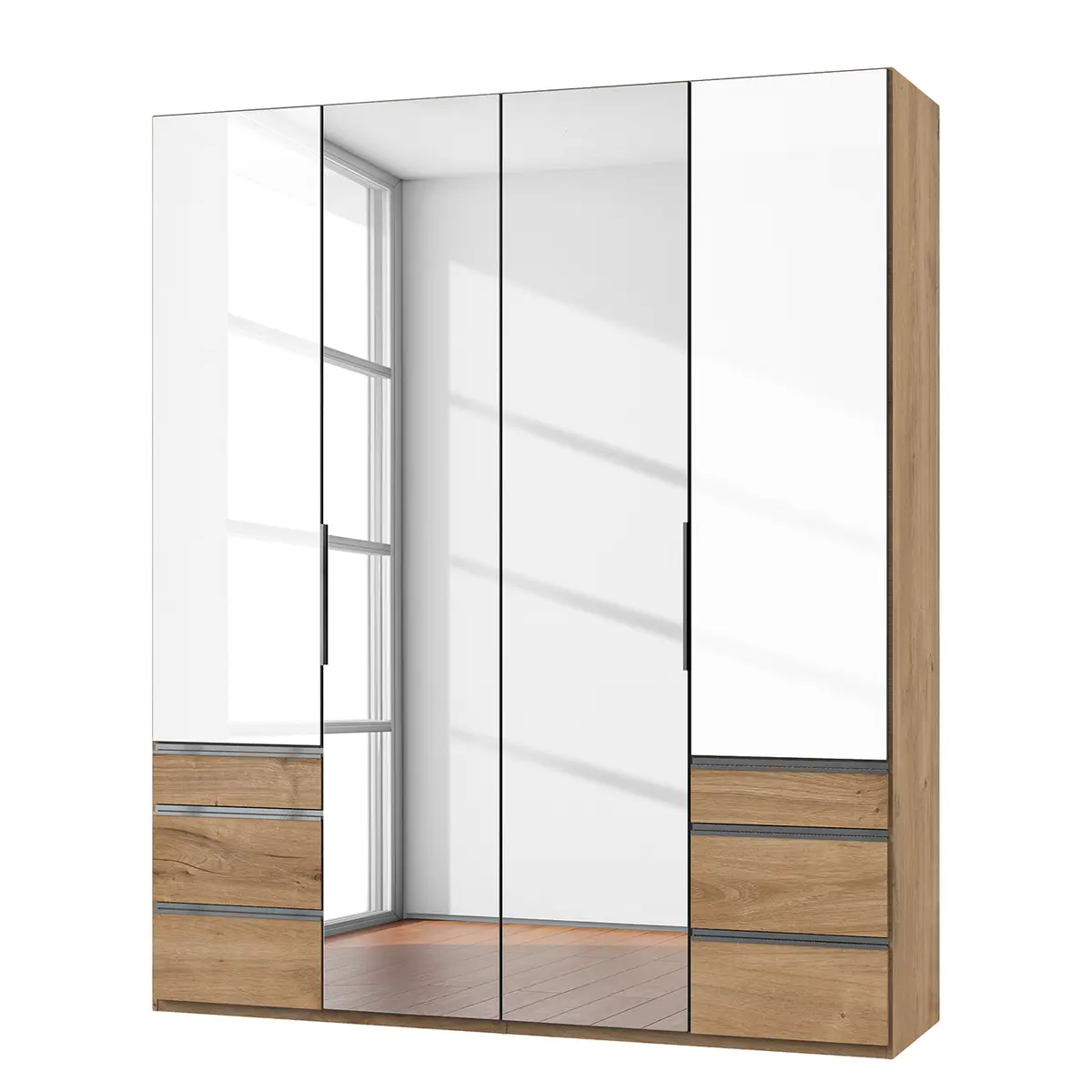 Drehtürenschrank Level 36 D IV | Weiß