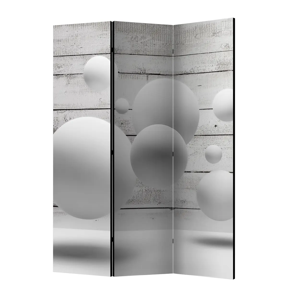 Paravent Balls I Vlies / Buche Grau 135 x 172cm | Grau