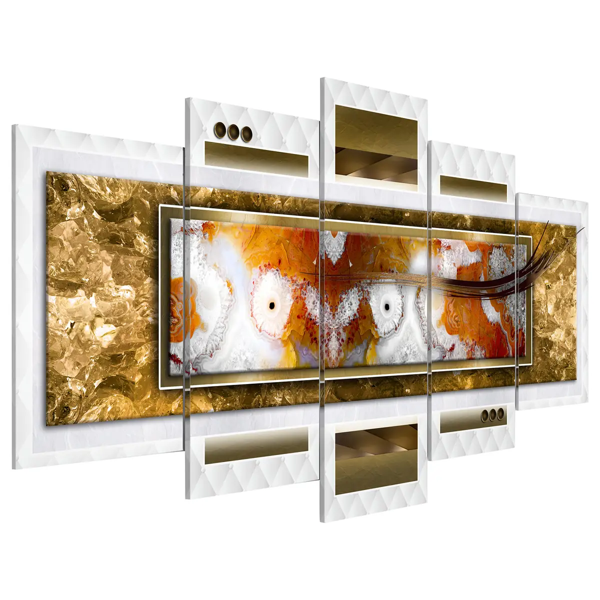 Bild A Sprinkling of Snow Leinen Gold 200 x 100cm | Gold