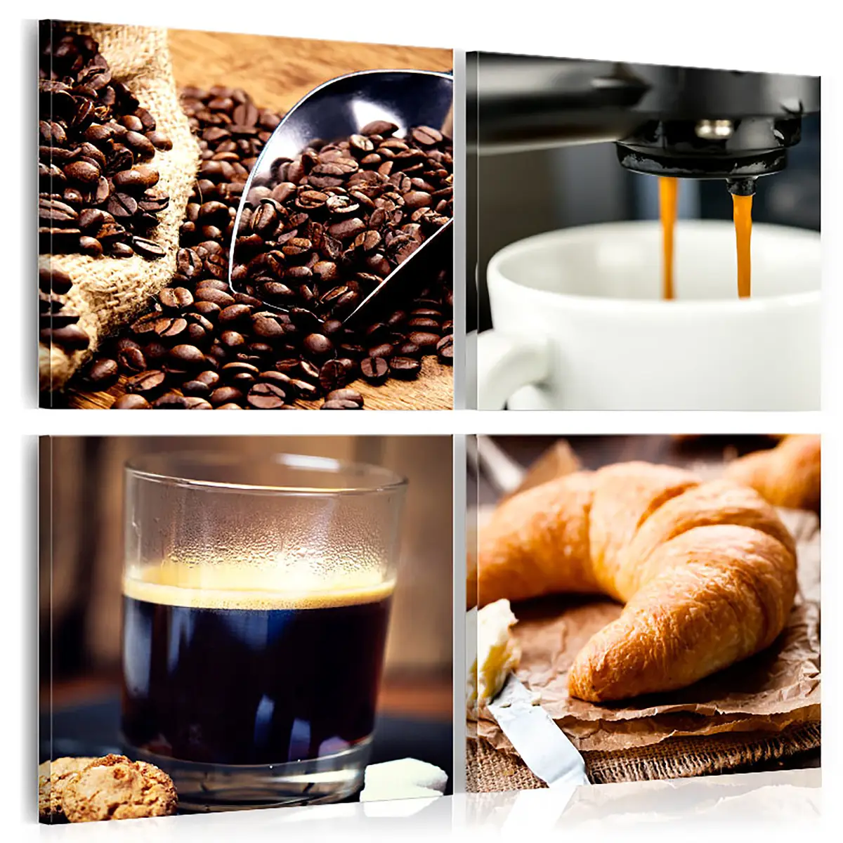 Bild Time for a Break 4-teilig | Braun